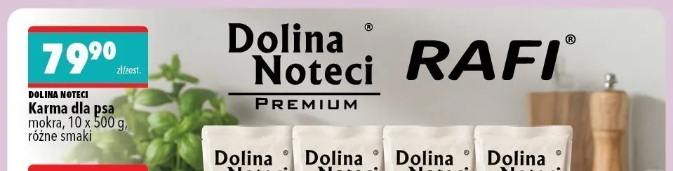 Karma dla psa mokra Dolina Noteci Premium z kaczką promocja w Biedronka Home