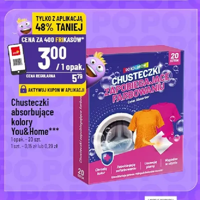 Chusteczki absorbujące kolory You & Home promocja w POLOmarket