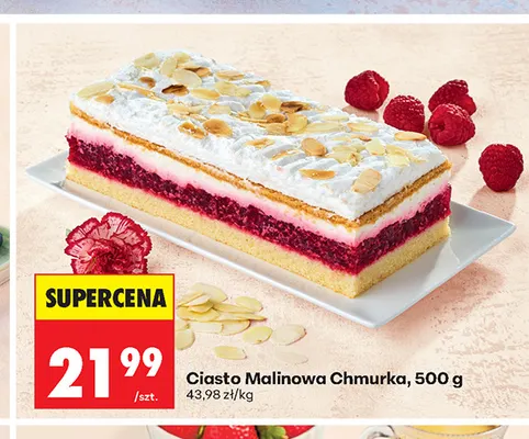 Ciasto Malinowa Chmurka promocja w Biedronka