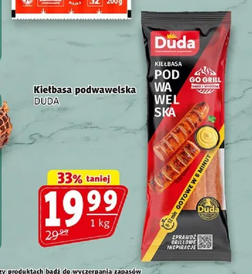 Kiełbasa podwawelska Duda promocja w Prim Market