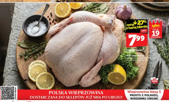 Kurczak tuszka promocja w TOPAZ