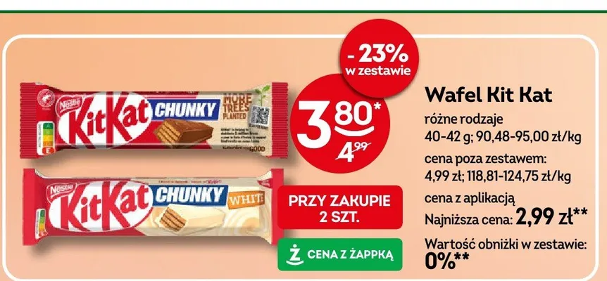 Wafel Kit Kat Chunky promocja w Żabka
