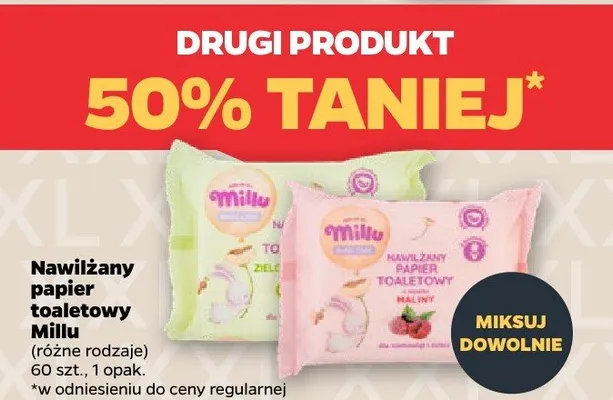 Nawilżany papier toaletowy różne rodzaje promocja w Netto