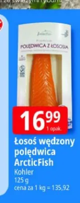 Łosoś wędzony polędwica ArcticFish Kohler promocja w Leclerc
