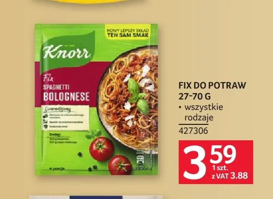 Fix do potraw Knorr promocja w Selgros