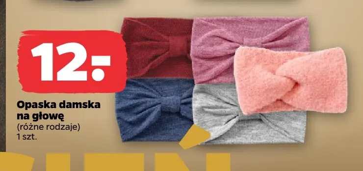 Opaska damska na głowę promocja w Netto