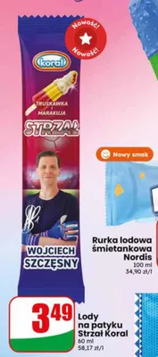 Lody na patyku Strzał Koral promocja w Dino