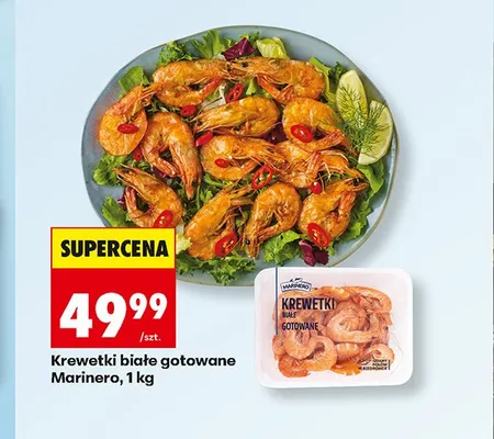 Krewetki białe gotowane Marinero promocja w Biedronka