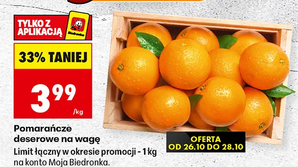 Pomarańcze deserowe promocja w Biedronka