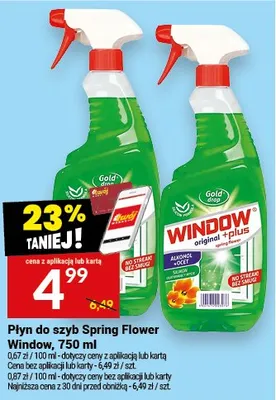 Płyn do szyb Window Spring Flower Gold Drop promocja w Twój Market