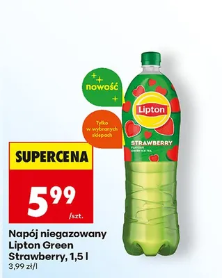 Napój niegazowany Green Strawberry promocja w Biedronka