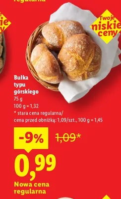 Bułka typu górskiego promocja w Lidl