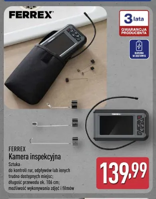 Kamera inspekcyjna FERREX promocja w Aldi