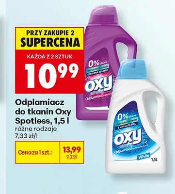 Odplamiacz do tkanin Oxy Spotless promocja w Biedronka