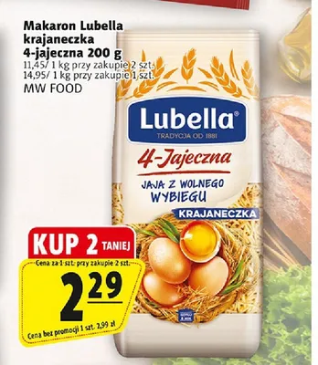 Makaron Lubella krajaneczka 4-jajeczna promocja w Prim Market