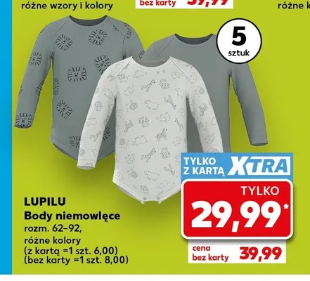 Body niemowlęce Lupilu 5-pak promocja w Kaufland