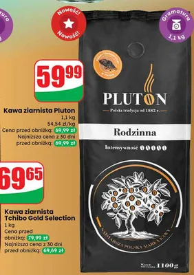 Kawa ziarnista Pluton promocja w Dino