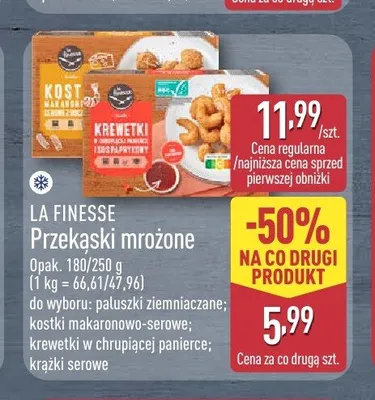 Przekąski mrożone LA FINESSE promocja w Aldi