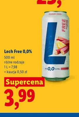 Piwo bezalkoholowe Lech Free promocja w Lidl