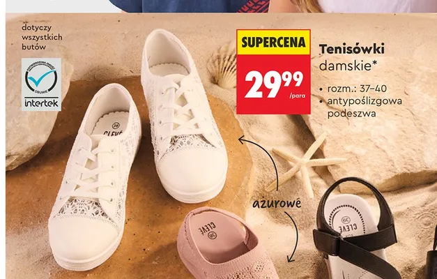 Tenisówki damskie Clevé promocja w Biedronka