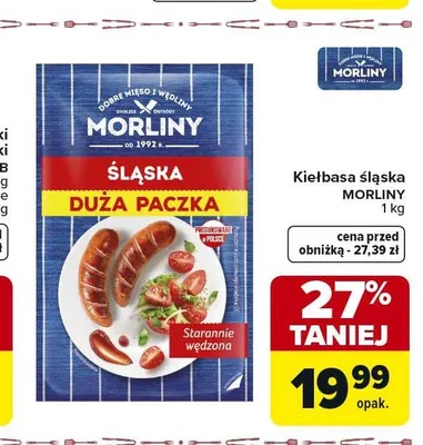 Kiełbasa śląska MORLINY promocja w Carrefour