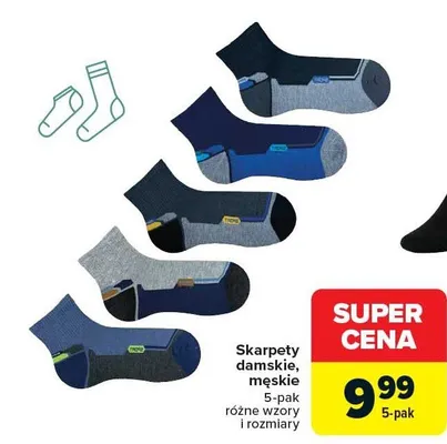 Skarpety damskie męskie promocja w Carrefour