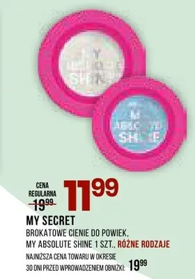 Brokatowe cienie do powiek, waterabsolute shine 1szt. promocja w Drogerie Natura