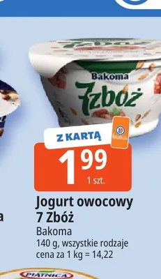 Jogurt owocowy 7 Zbóż Bakoma promocja w Leclerc