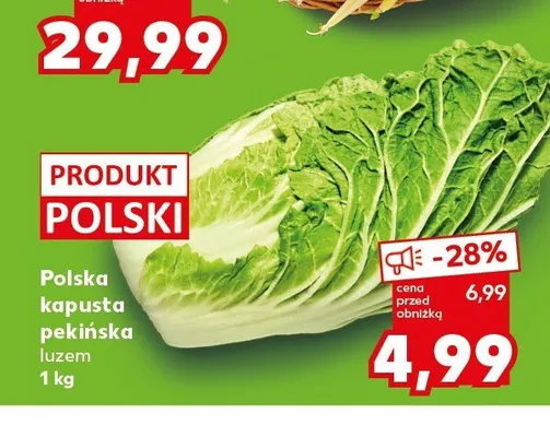 Kapusta pekińska polska promocja w Kaufland