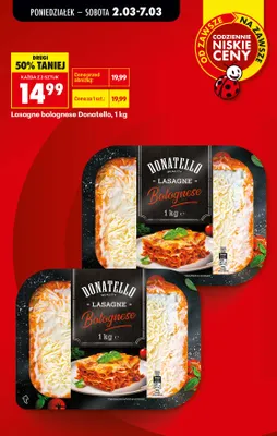 Lasagne bolognese Donatello promocja w Biedronka