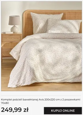 Komplet pościeli bawełnianej Avis 200x220 cm z 2 poszewkami 70x80 home & you promocja w home&you