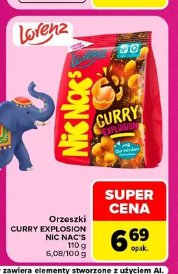 Orzeszki Curry Explosion Nic Nac's promocja w Carrefour