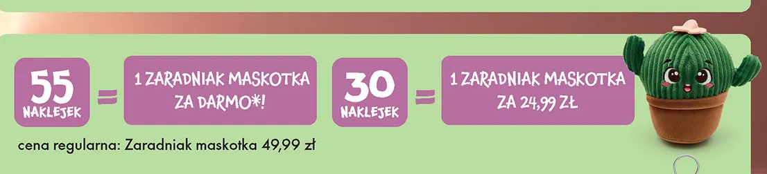 Maskotka Zaradniak promocja w Biedronka