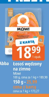 Łosoś wędzony na zimno Mowi 100 g promocja w Leclerc