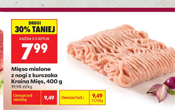 Mięso mielone z nogi z kurczaka Kraina Mięs promocja w Biedronka