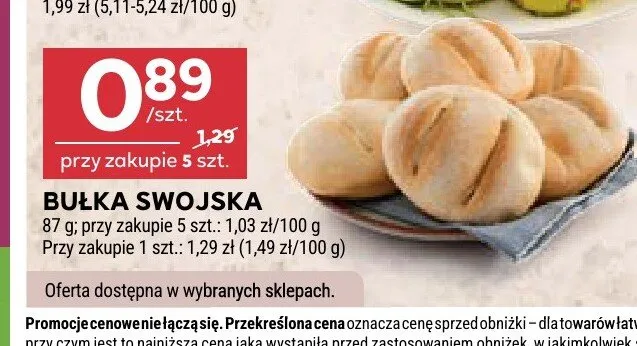 Bułka swojska promocja w Stokrotka