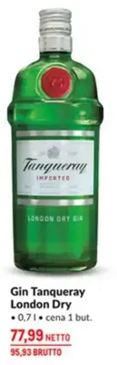 Gin Tanqueray London Dry promocja w Makro