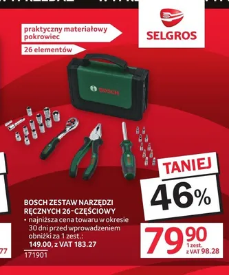 Zestaw narzędzi ręcznych Bosch promocja w Selgros