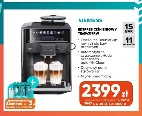 Ekspres ciśnieniowy TE654319RW Siemens promocja w Max Elektro