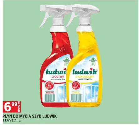 Płyn do mycia szyb Ludwik z octem promocja w Merkury Market