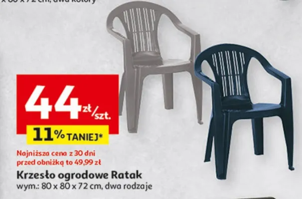 Krzesło ogrodowe Ratak promocja w Auchan