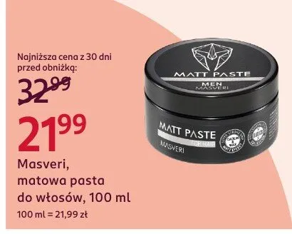 Matowa pasta do włosów, 100ml promocja w Rossmann