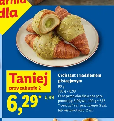 Croissant z nadzieniem pistacjowym promocja w Lidl