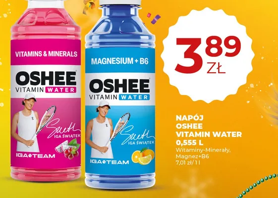 Napój Oshee Vitamin Water 0,555 L promocja w Duży Ben