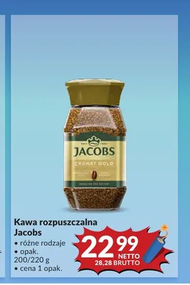 Kawa rozpuszczalna Jacobs Cronat Gold promocja w Makro