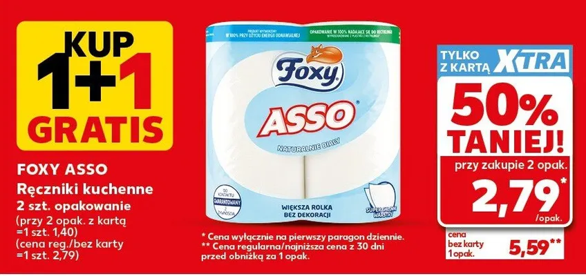 Ręczniki kuchenne Foxy Asso promocja w Kaufland