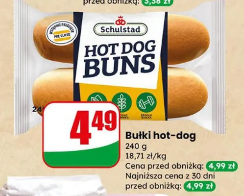 Bułki hot-dog promocja w Dino