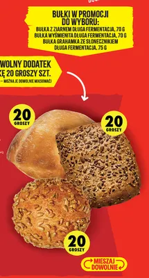 Bułka z ziarnem długa fermentacja promocja w Biedronka