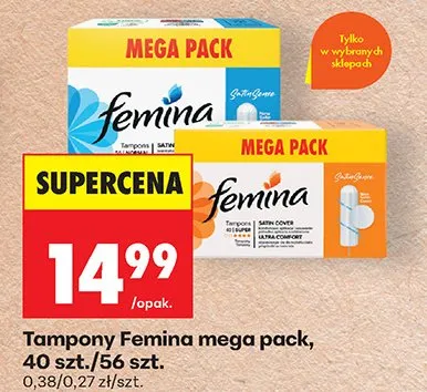 Tampony mega pack promocja w Biedronka