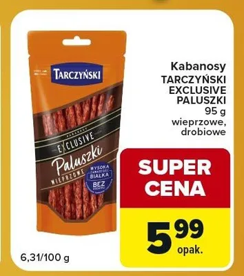 Kabanosy Tarczyński Exclusive Paluszki drobiowe promocja w Carrefour Express